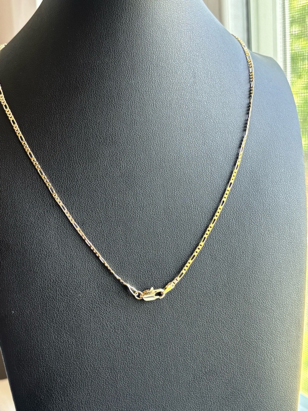 Gold Plated Apple Pendant Necklace Pave Crystal Charm Figaro Chain Dainty Trendy - Picture 7 of 9